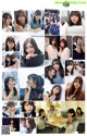 A collage of pictures of a group of young women.